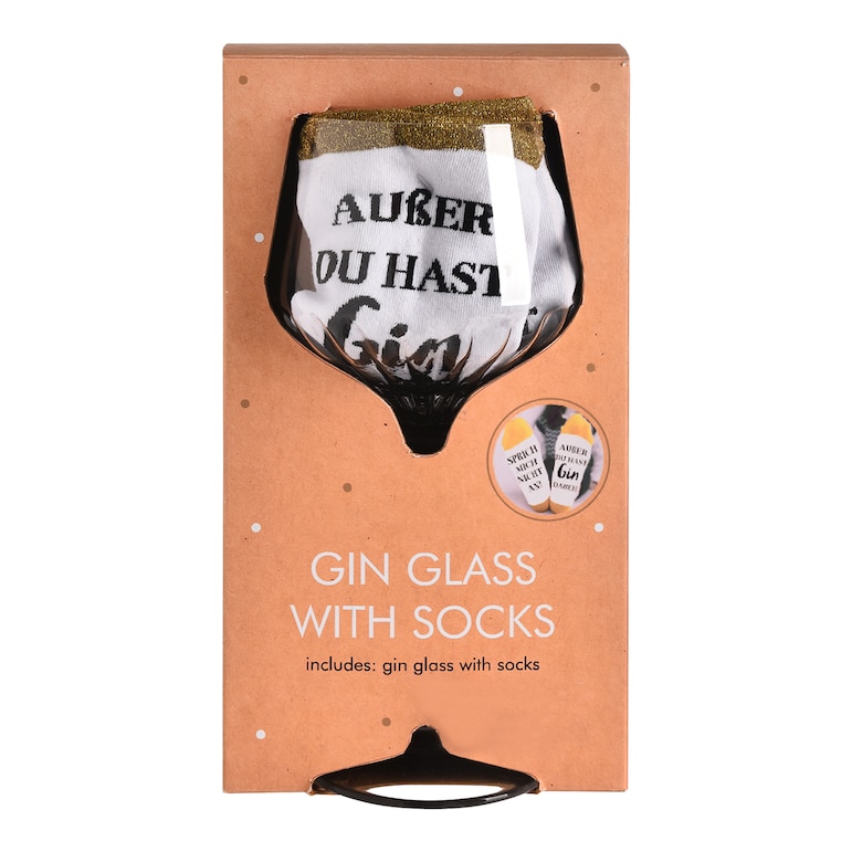 Geschenk-Set Gin-Glas mit Socken