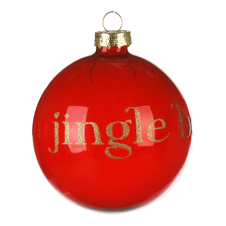Glas-Weihnachtskugel Jingle Bells