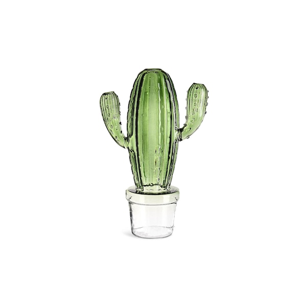 Vase Kaktus, dunkelgrün