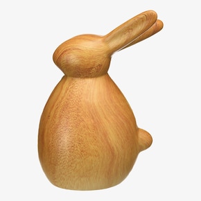 Deko-Figur Hase Wood Optic