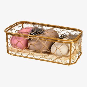 Drôtený košík s ozdobnými vajíčkami