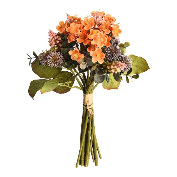 Kunstblume Rosenbund mit Hyazinthe, orange
