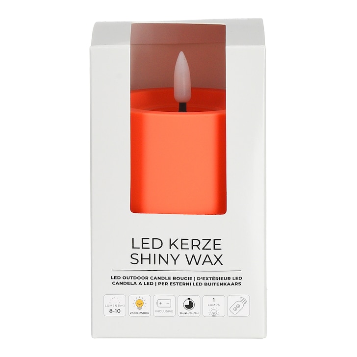 LED-Stumpenkerze Shiny Wax