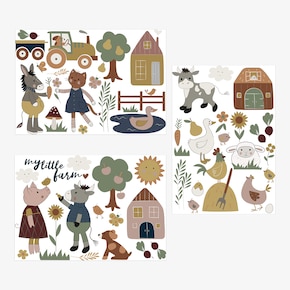 Kit de stickers muraux Little Farm