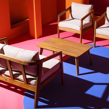 Outdoor-Lounge-Set Cindy aus Akazienholz