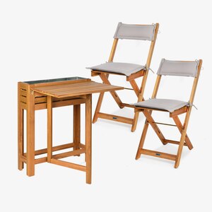 Sitzgruppe mit Tisch/Hochbeet & Stühlen