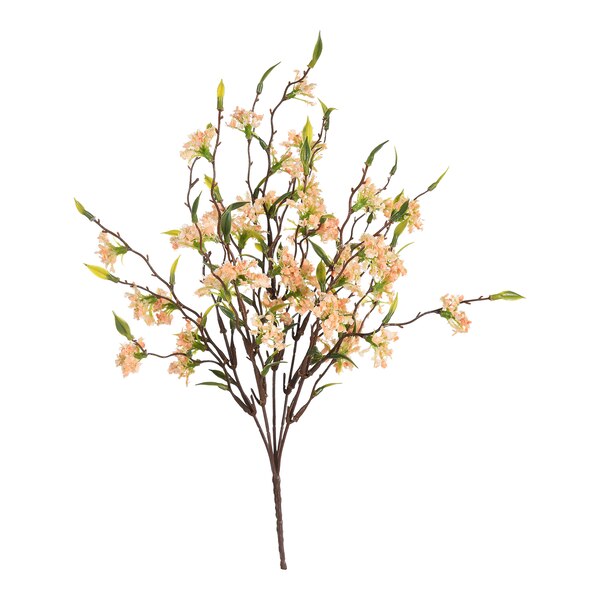 Kunst-Blumenpick Blütenbusch, pfirsich