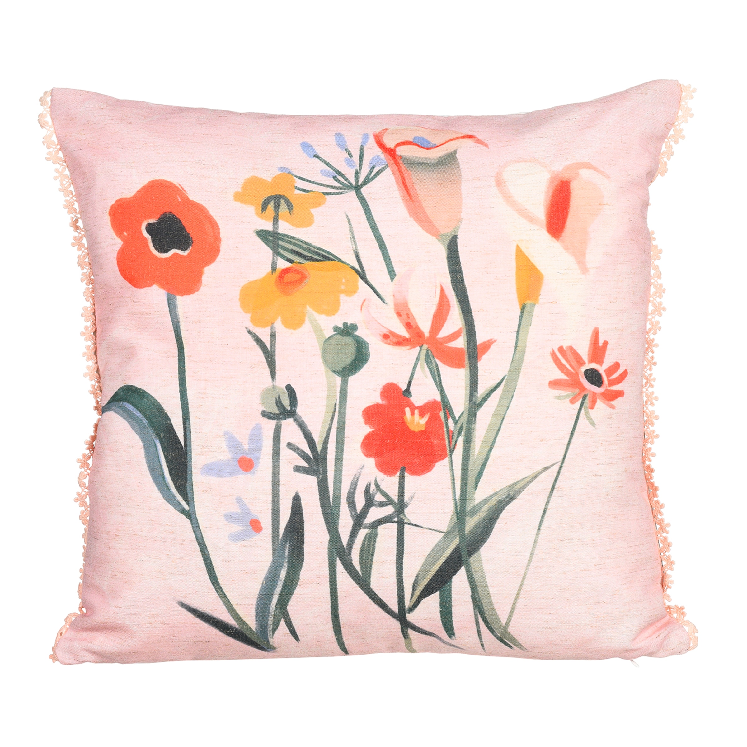 Kissen BLOOMY ca.45x45cm, hellrosa günstig online kaufen