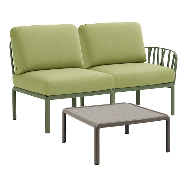 Outdoor-Lounge-Set Nelio, grün
