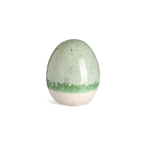 Objet décoratif œuf en marbre, vert menthe