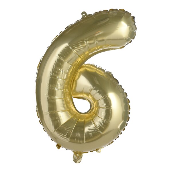 XL-Folienballon Nummer 6, altgold
