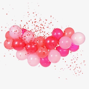 Set de décoration Amour, 50 ballons et confettis
